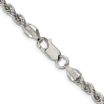 Sterling Silver Solid Rope Chain, 8 x 4.3mm