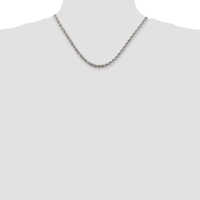 Sterling Silver Solid Rope Chain, 8 x 4.3mm