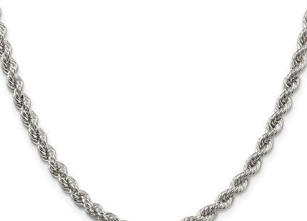 Sterling silver rope link bracelet, alternate view
