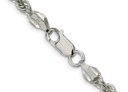 Sterling silver rope link chain, another view