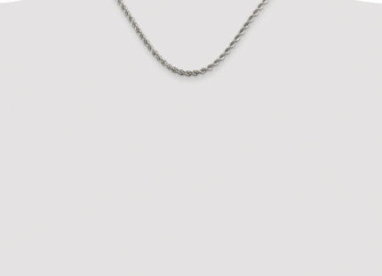 Sterling Silver Rhodium-plated Solid Rope Chain, 18 x 4.3mm