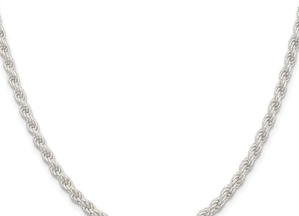 Sterling silver rope link chain, further view