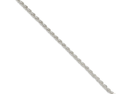 Sterling silver rope link chain, alternate view