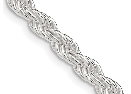 Sterling silver rope link chain, another view