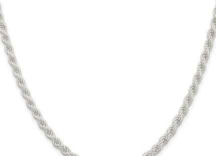 Sterling silver rope link chain, alternate view