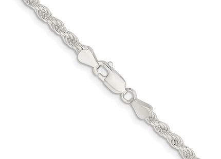 Sterling silver rope link chain, another view