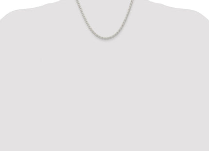 Sterling silver rope link chain, further view