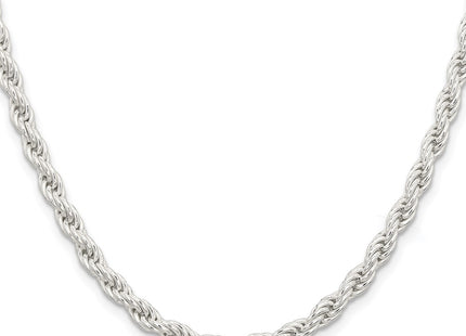 Sterling silver rope link chain, alternate view