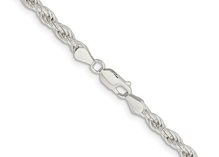 Sterling silver rope link chain, another view