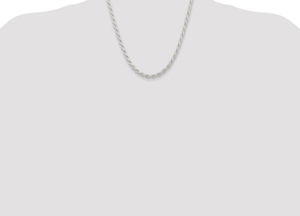 Sterling silver rope link chain, additional view