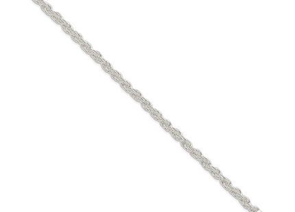 Sterling Silver Solid Rope Chain, 8 x 5mm