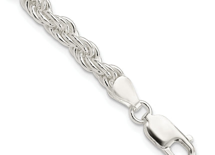 Sterling Silver Solid Rope Chain, 8 x 5mm