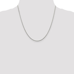 Sterling Silver Diamond-cut Spiga Chain (Style QDS045-20)