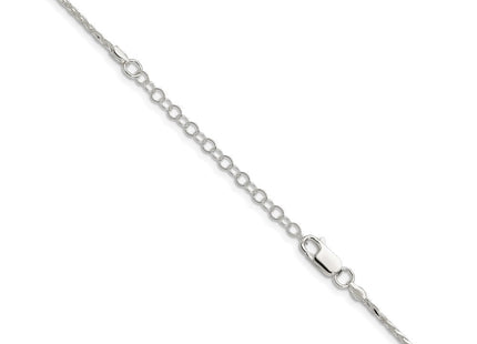 Sterling Silver Diamond-cut Spiga Chain w/2in ext. (Style QDS045E-18)