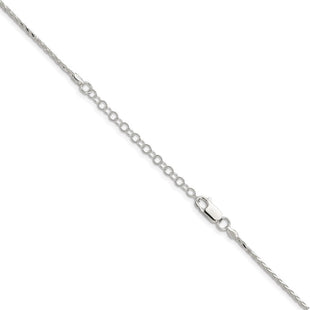 Sterling Silver Diamond-cut Spiga Chain w/2in ext. (Style QDS045E-18)