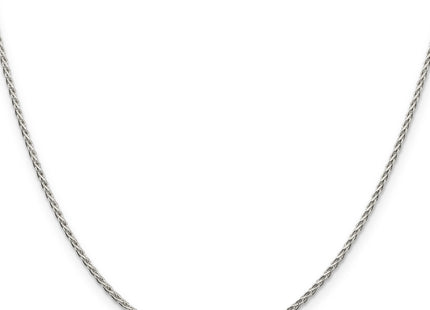 Sterling Silver Rhodium-plated Diamond-cut Spiga Chain, 24 x 1.5mm