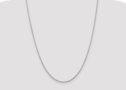 Sterling Silver Rhodium-plated Diamond-cut Spiga Chain (Style QDS045R-24)