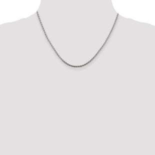 Sterling Silver Diamond-cut Spiga Chain (Style QDS060-18)