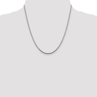 Sterling Silver Diamond-cut Spiga Chain (Style QDS060-20)