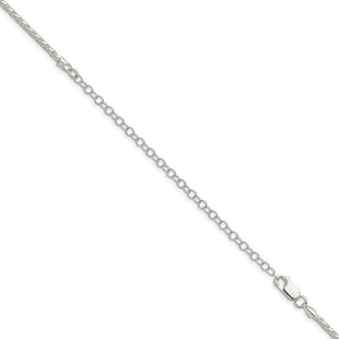 Sterling Silver Diamond-cut Spiga Chain w/4in ext. (Style QDS060E-22)