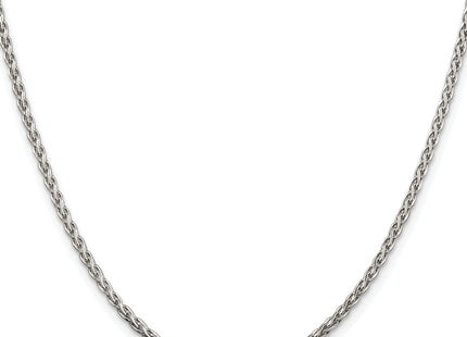 Sterling Silver Rhodium-plated Diamond-cut Spiga Chain, 16 x 2mm
