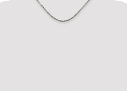 Sterling Silver Rhodium-plated Diamond-cut Spiga Chain (Style QDS060R-16)