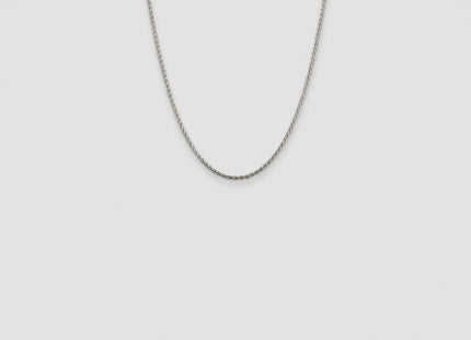 Sterling Silver Rhodium-plated Diamond-cut Spiga Chain (Style QDS060R-22)