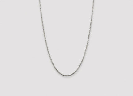 Sterling Silver Rhodium-plated Diamond-cut Spiga Chain (Style QDS060R-26)