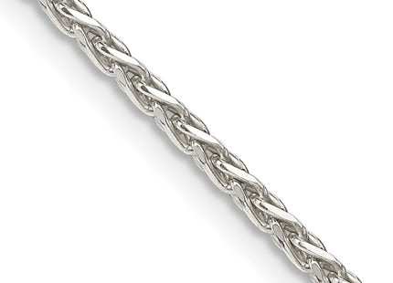Sterling Silver Diamond-cut Spiga Chain w/2in ext., 20 x 2mm