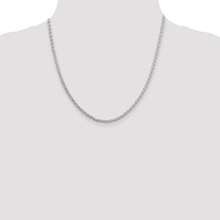 Sterling Silver Diamond-cut Spiga Chain (Style QDS080-20)