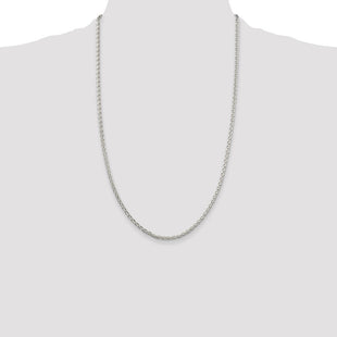 Sterling Silver Diamond-cut Spiga Chain (Style QDS080-26)