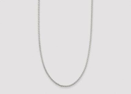 Sterling Silver Rhodium-plated Diamond-cut Spiga Chain (Style QDS080R-22)