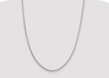 Sterling Silver Rhodium-plated Diamond-cut Spiga Chain (Style QDS080R-24)