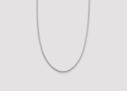 Sterling Silver Rhodium-plated Diamond-cut Spiga Chain (Style QDS080R-26)