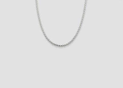 Sterling Silver Diamond-cut Spiga Chain (Style QDS100-22)