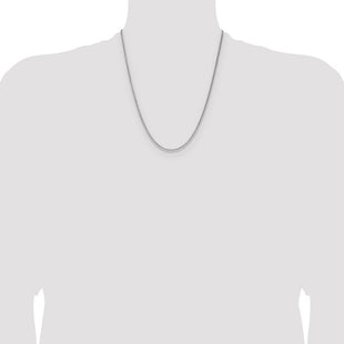 Sterling Silver Diamond-cut Square Spiga Chain (Style QDSS045-22)