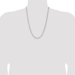 Sterling Silver Diamond-cut Square Spiga Chain (Style QDSS045-24)