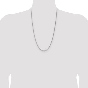 Sterling Silver Diamond-cut Square Spiga Chain (Style QDSS045-26)