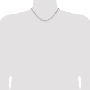 Sterling Silver Rhodium-plated Diamond-cut Square Spiga Chain (Style QDSS045R-16)