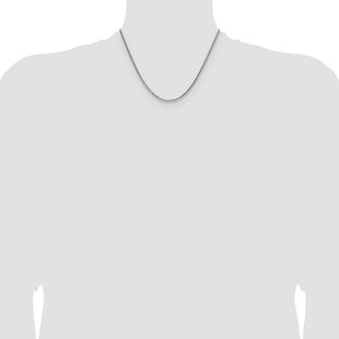 Sterling Silver Diamond-cut Square Spiga Chain (Style QDSS060-18)