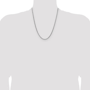 Sterling Silver Diamond-cut Square Spiga Chain (Style QDSS060-22)