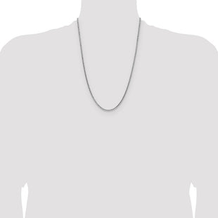 Sterling Silver Diamond-cut Square Spiga Chain (Style QDSS060-24)