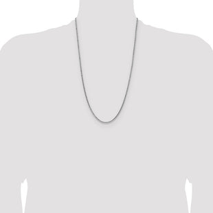 Sterling Silver Diamond-cut Square Spiga Chain (Style QDSS060-26)
