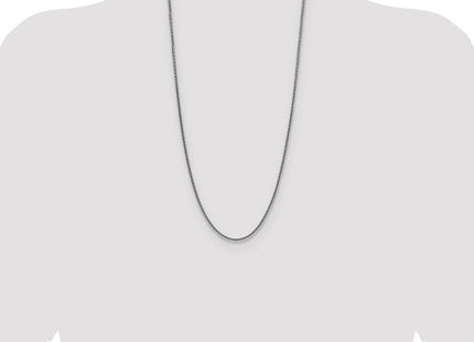 Sterling Silver Rhodium-plated Diamond-cut Square Spiga Chain (Style QDSS060R-28)