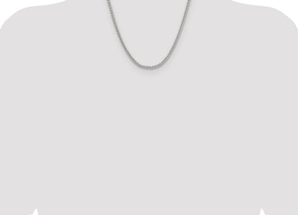 Sterling Silver Diamond-cut Square Spiga Chain (Style QDSS080-20)