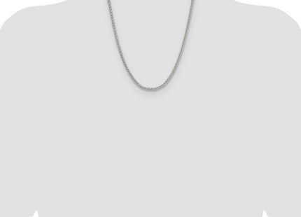 Sterling Silver Diamond-cut Square Spiga Chain (Style QDSS080-22)