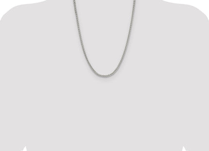 Sterling Silver Diamond-cut Square Spiga Chain (Style QDSS080-24)