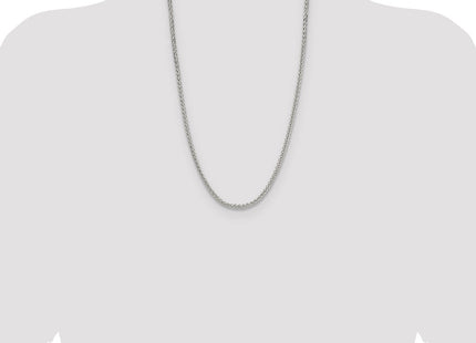 Sterling Silver Diamond-cut Square Spiga Chain (Style QDSS080-26)