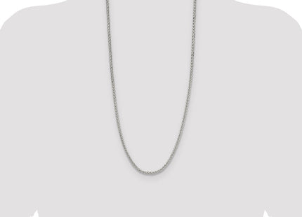 Sterling Silver Diamond-cut Square Spiga Chain (Style QDSS080-30)