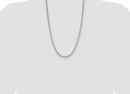 Sterling Silver Rhodium-plated Diamond-cut Square Spiga Chain (Style QDSS080R-26)